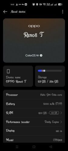 OPPO Reno8 T 8GB 256GB - Fresh Cond