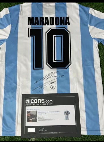 hand-signed by the legendary Diego 