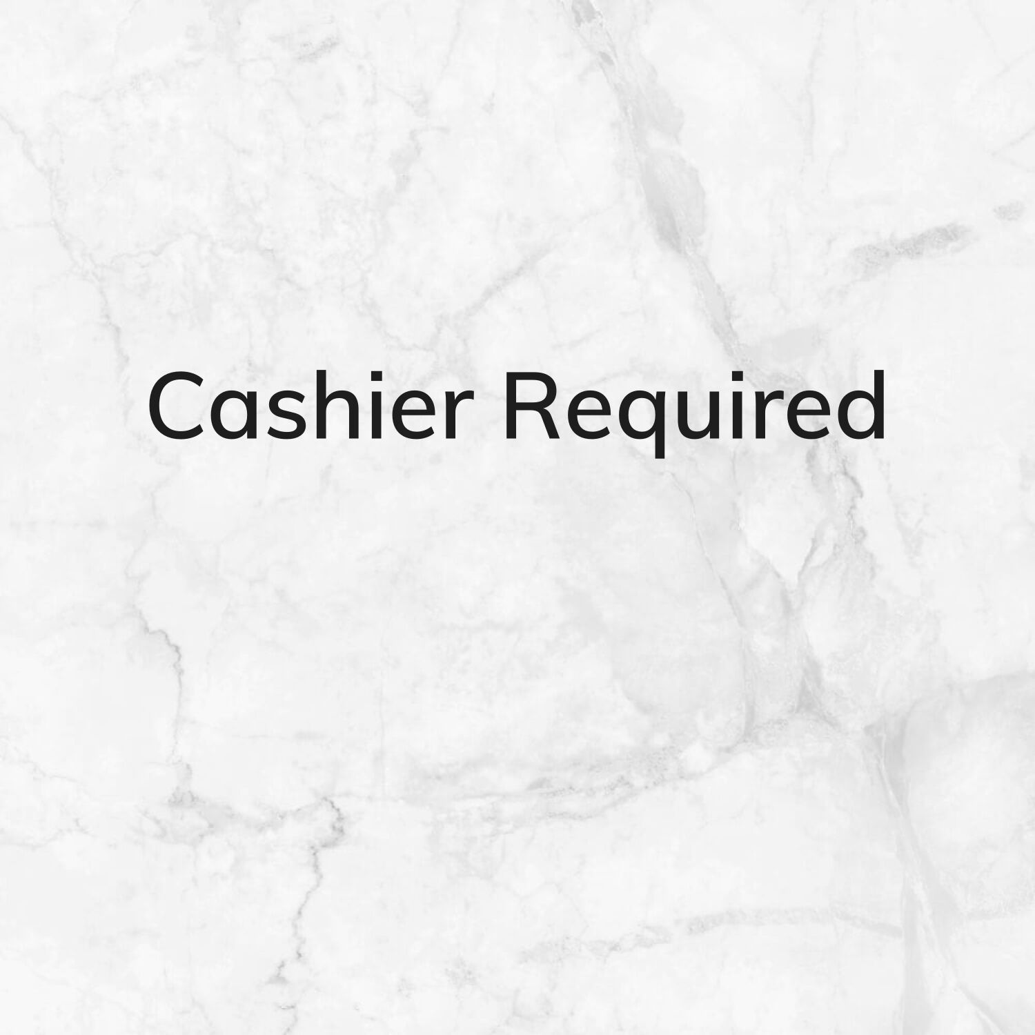 Cashier required 