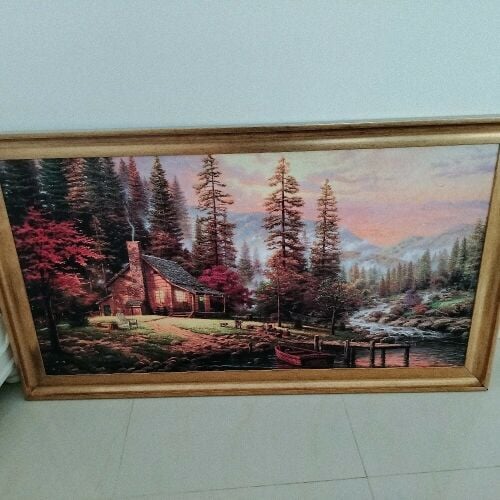 Large Canvas with Wooden frame