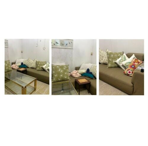 Green sofa