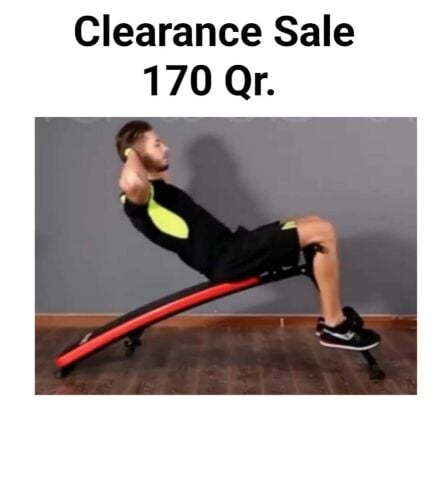 situp bench, spinning bike, weights
