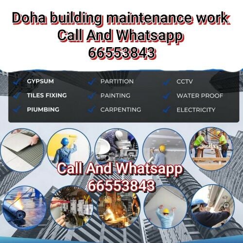 Doha building maintenance work