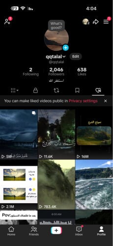حساب تيك توك