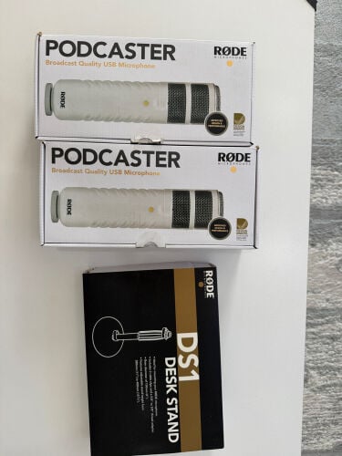 2× RODE Podcaster USB Microphones +