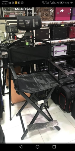 director chair with stand.