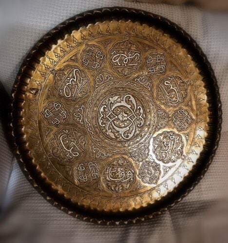 final/ Antique brass silver Tray