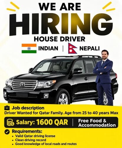 Qatari house driver needed