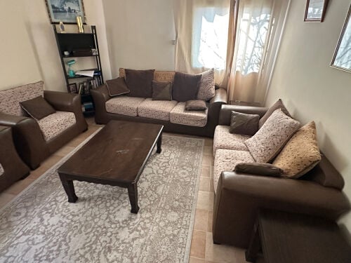 set of sofas and table 