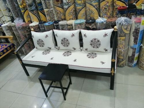 metal chair with set