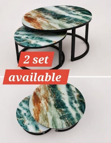 glass coffee table set