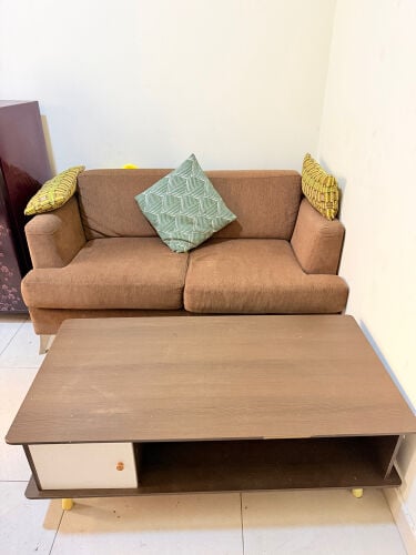 Table and sofa