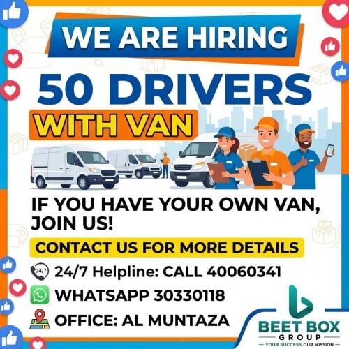Hiring Drivers with VAN for temu