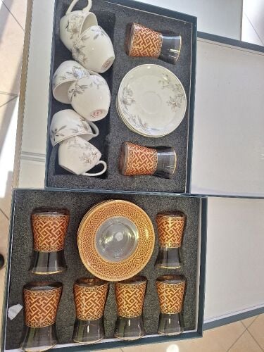 Arabic Ghawa cups and sauce plates