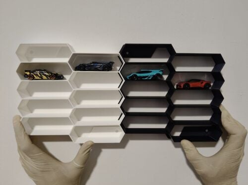 Hot Wheels cars display shelves