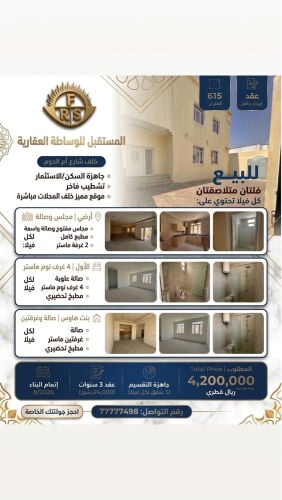 للاستثمار فلتين جديده مؤجره 24000