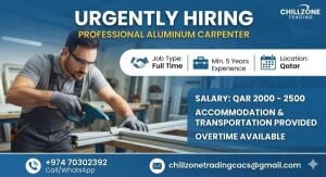 Aluminum Carpenter -Urgent required