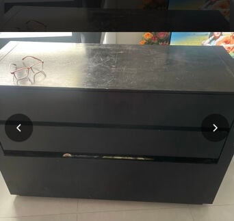 IKEA bed set black with mattress