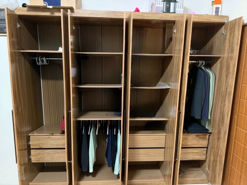 Two wardrobes, priced at 650 riyals