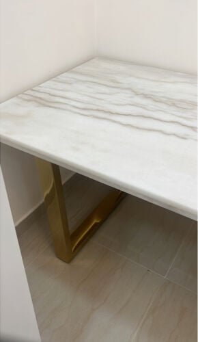 Dining table with 6 marble chairs