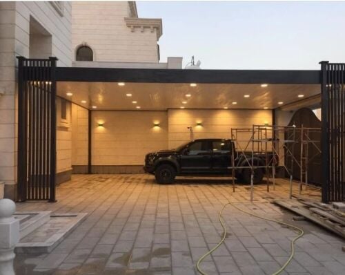 مظلات مواقف السيارات. تصميم عصري