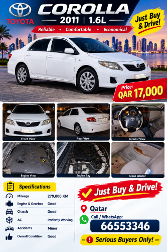 Corolla for sale 2011