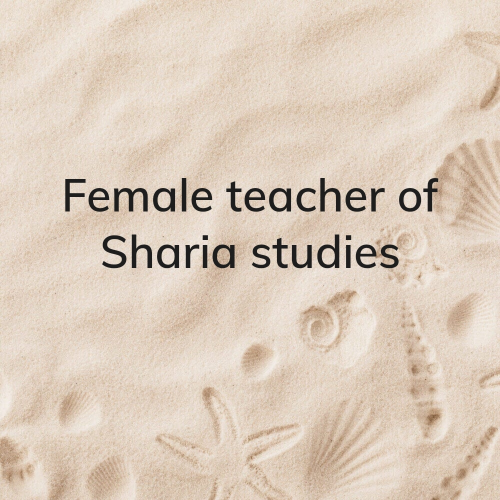 Teacher of sharia