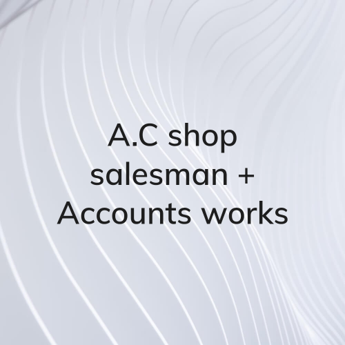 accounts + shop salesman