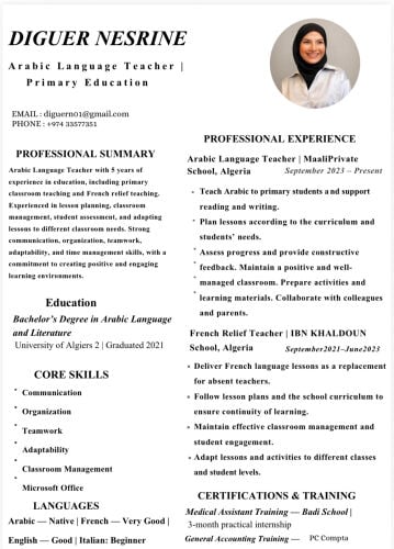 Arabic teacher 