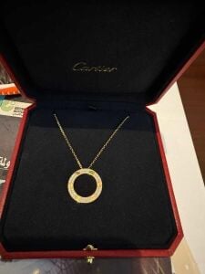 cartier love rose gold necklace