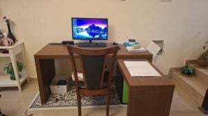 MALM study table and fish Tank