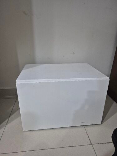 white storage unit