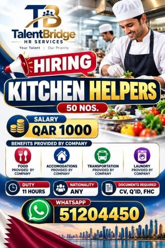 kitchen helper sarvice charges
