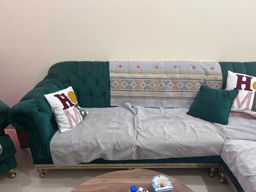 L shape sofa with two chairs