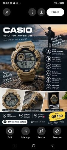CASIO SPORTS DIGITAL WATCH -W2-1200