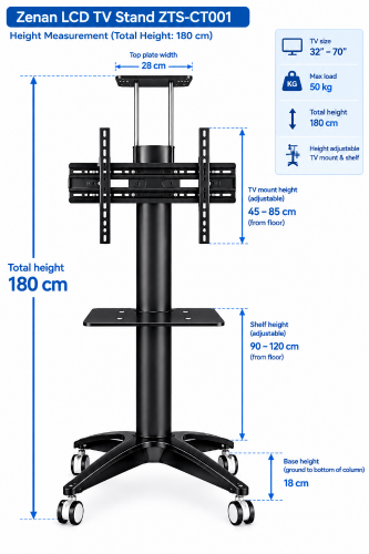 Zenan Mobile TV stand