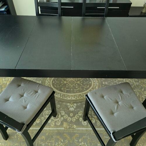 ikea extendable dining table set