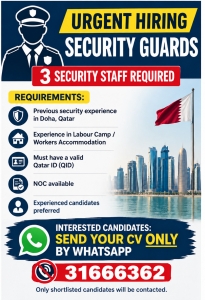 URGENT HIRING  SECURITY GUARDS
