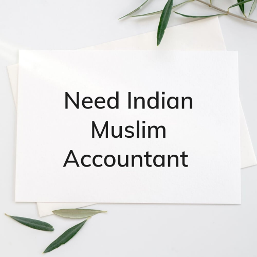 Need indian accountant Muslim Man
