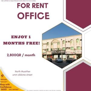 Office in mauither +1 month free