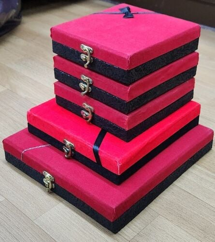 Red velvet jewelry box