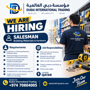 WE ARE HIRING SALESMAN