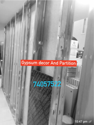 Gypsum decor partition panting work