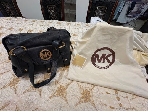 Authentic MK Fulton Black Satchel  