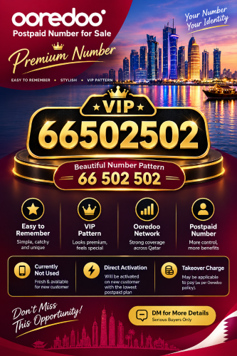 postpaid number 66502502 for sale