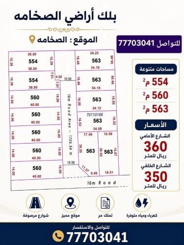 للبيع اراضى مختلفة فى الصخامة 
..
