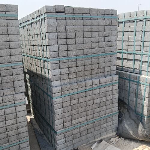 New grey interlocking pavers (6 cm
