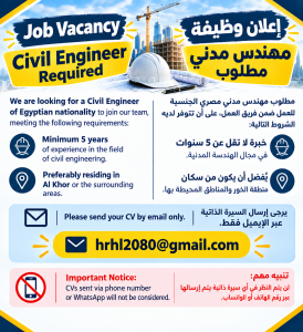 Civil Engineer Required