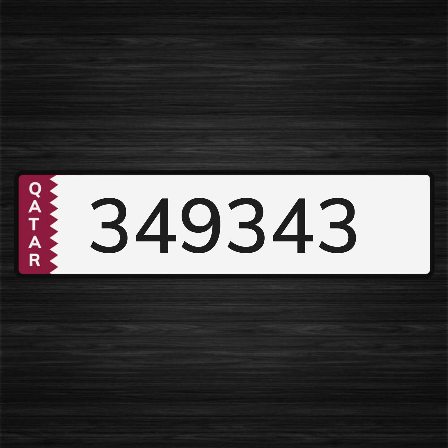 car plate closed with 3 numbers