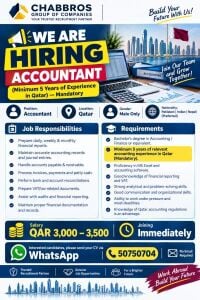 Accountant(05 years exp in Qatar)